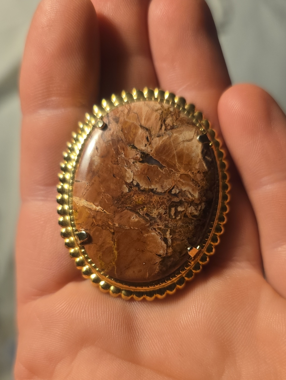 Natural jasper bolo tie Clasp